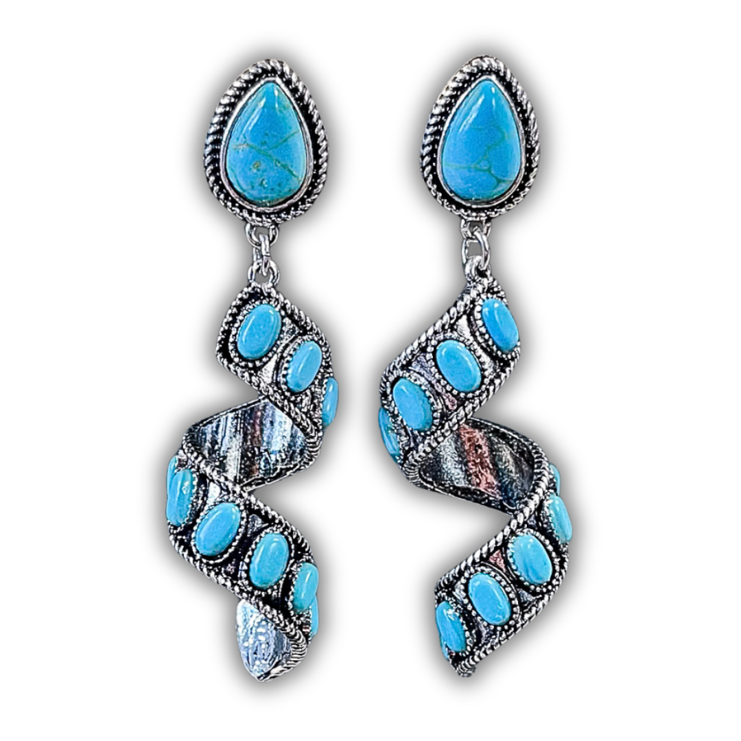 Sister Post Dangle Fashion Earrings - Silver