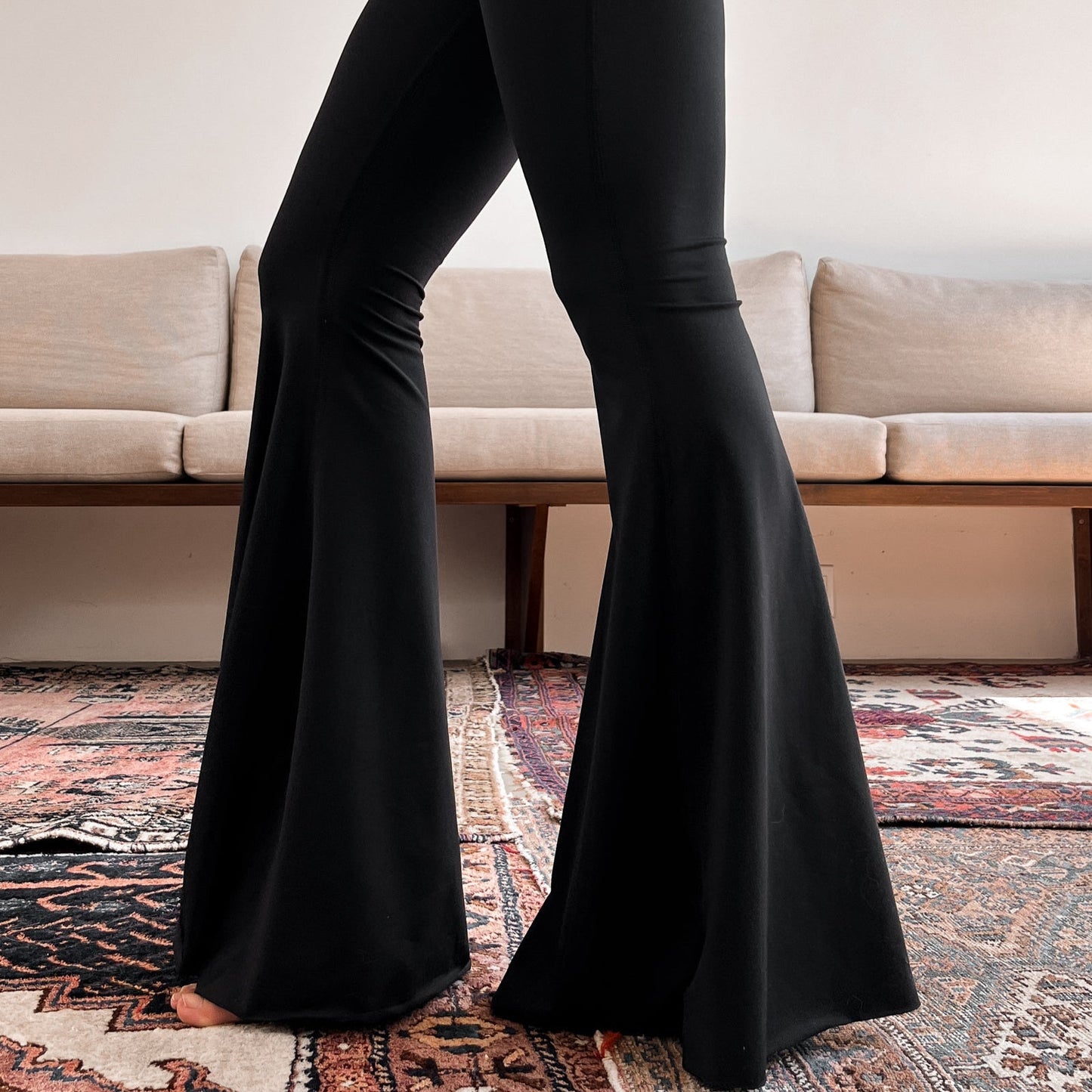 Solid Black Crop Bell Bottom ♡ *Waitlist
