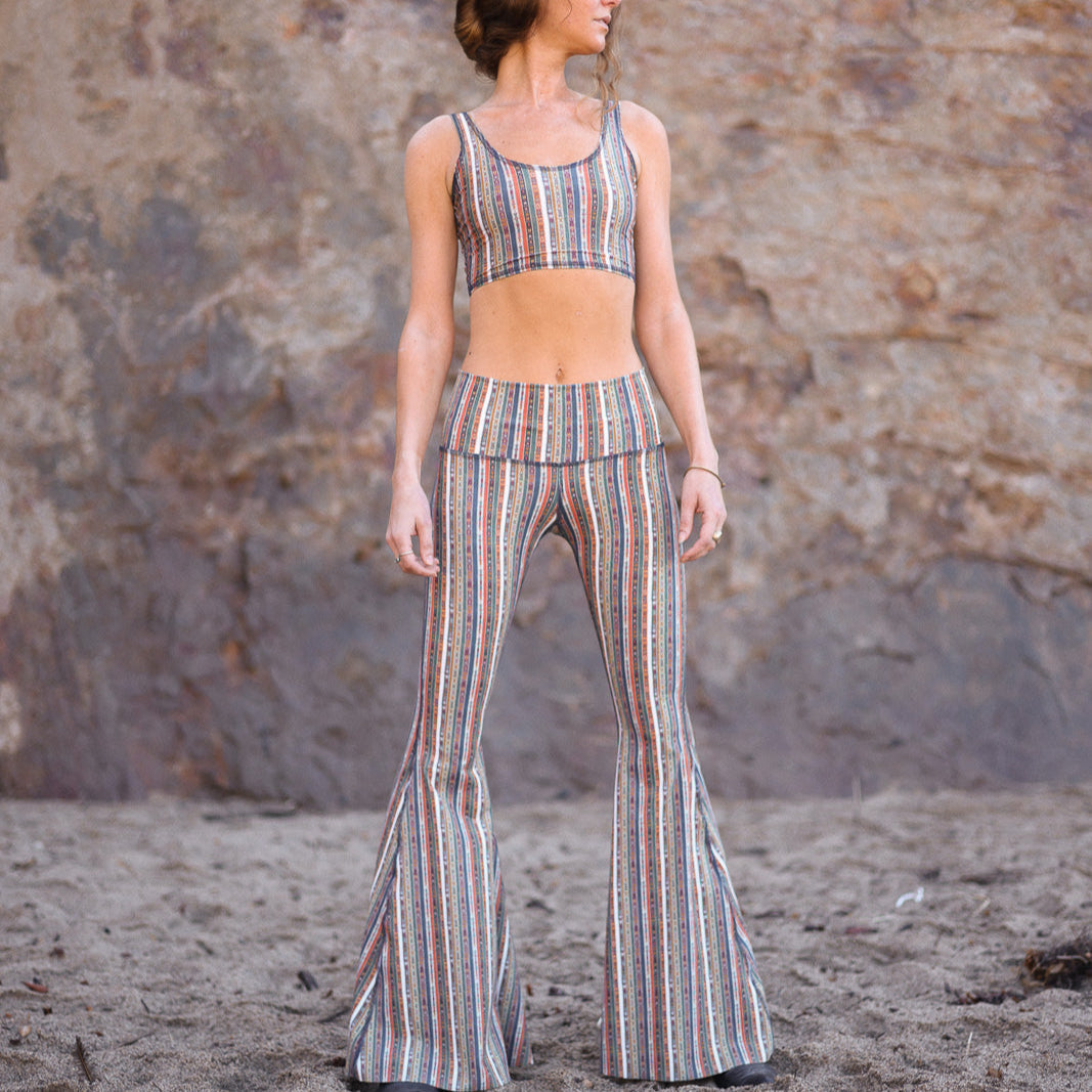 Ribbon Stripe Long Bell Bottom ♡ *Waitlist