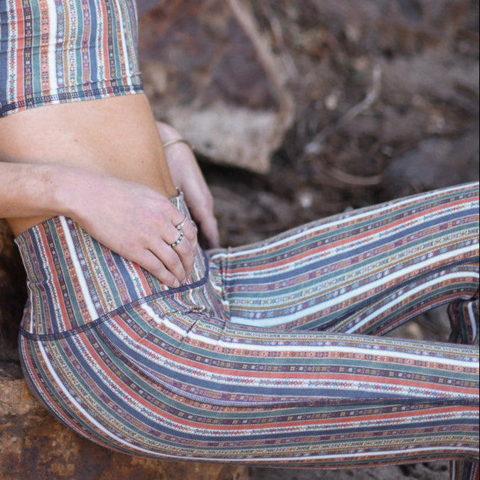 Ribbon Stripe Long Bell Bottom ♡ *Waitlist