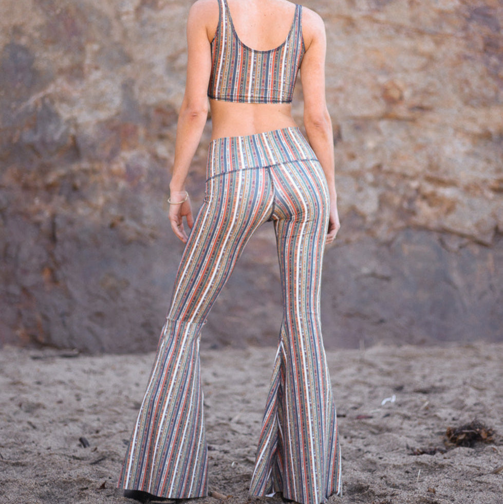 Ribbon Stripe Long Bell Bottom ♡ *Waitlist
