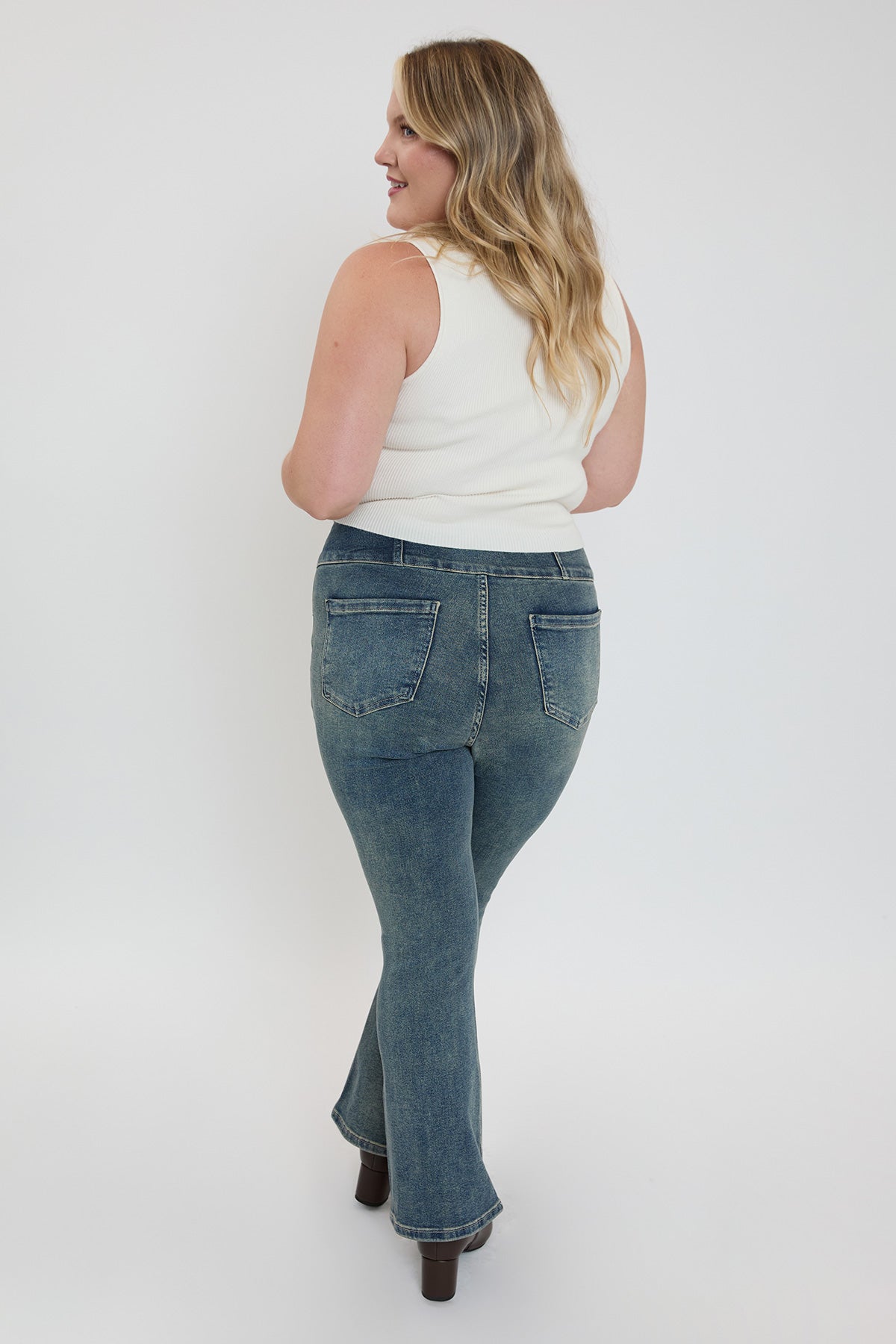 Women's Plus 3-Button Bootcut Jeans