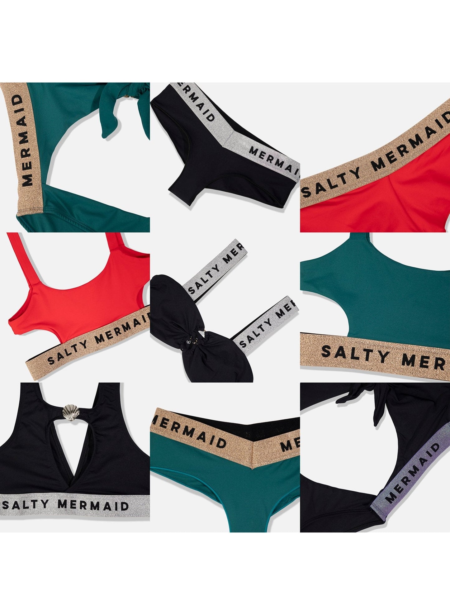 Cheeky Banded Bikini Bottom - Bryce | Laguna / Rose Gold