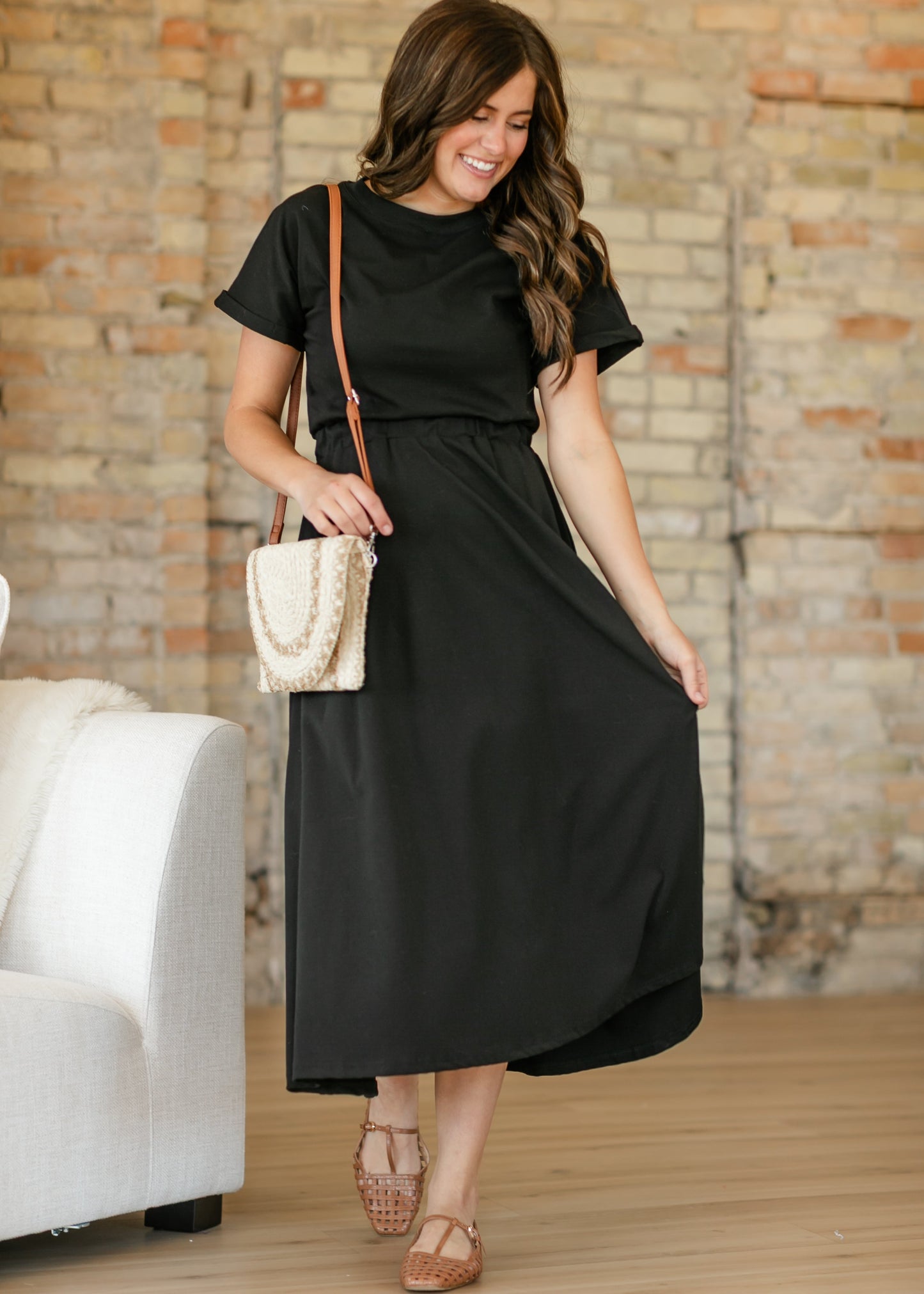 Casey Cap Sleeve Midi Dress