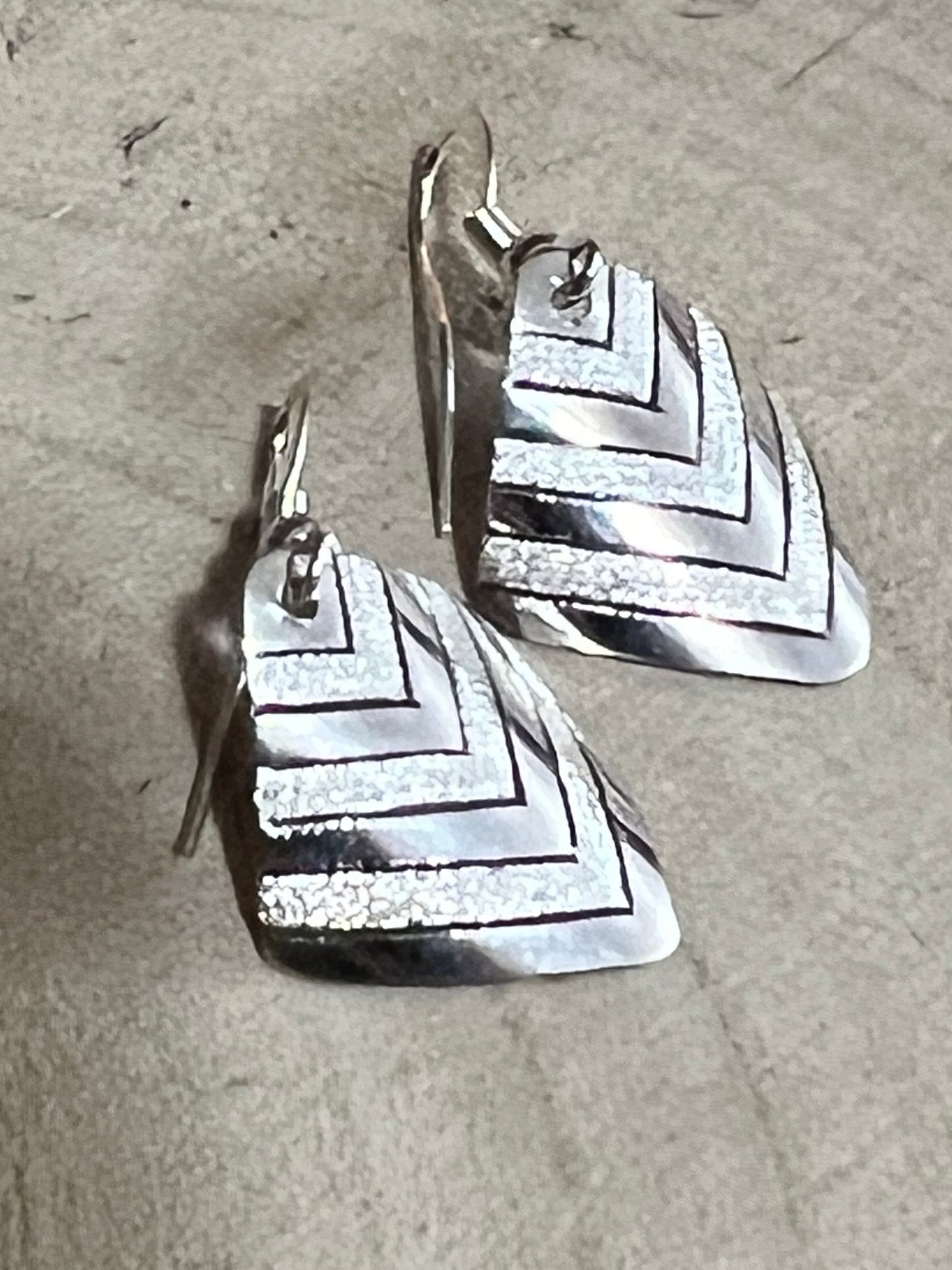 Florence Tahe Navajo Handmade Sterling silver Earrings