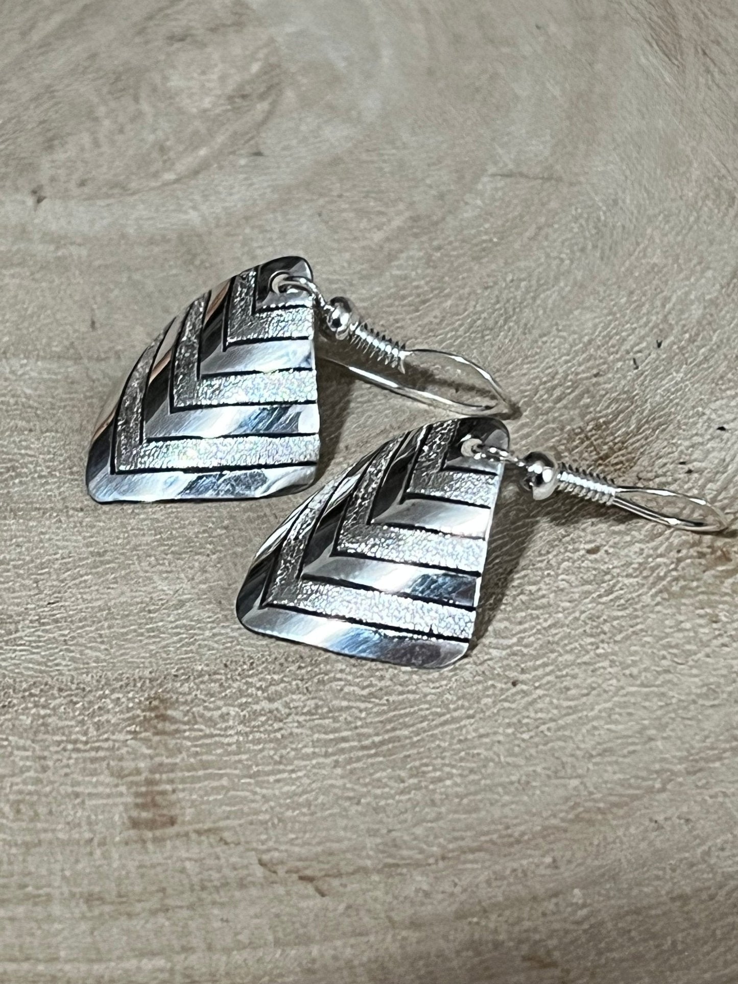 Florence Tahe Navajo Handmade Sterling silver Earrings