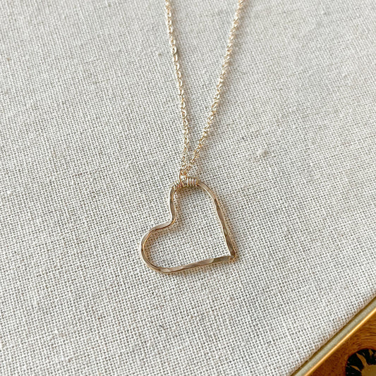 Wire wrap sideways heart