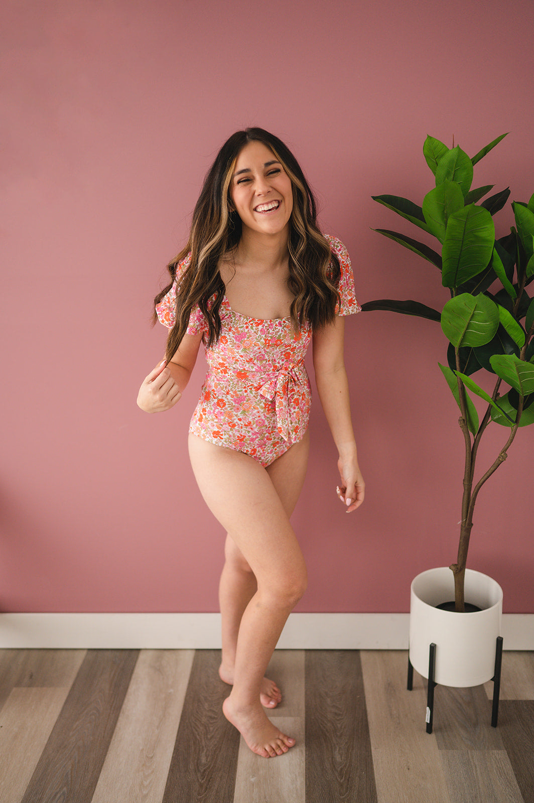 Oaklee Suit in Pink Floral FINAL SALE