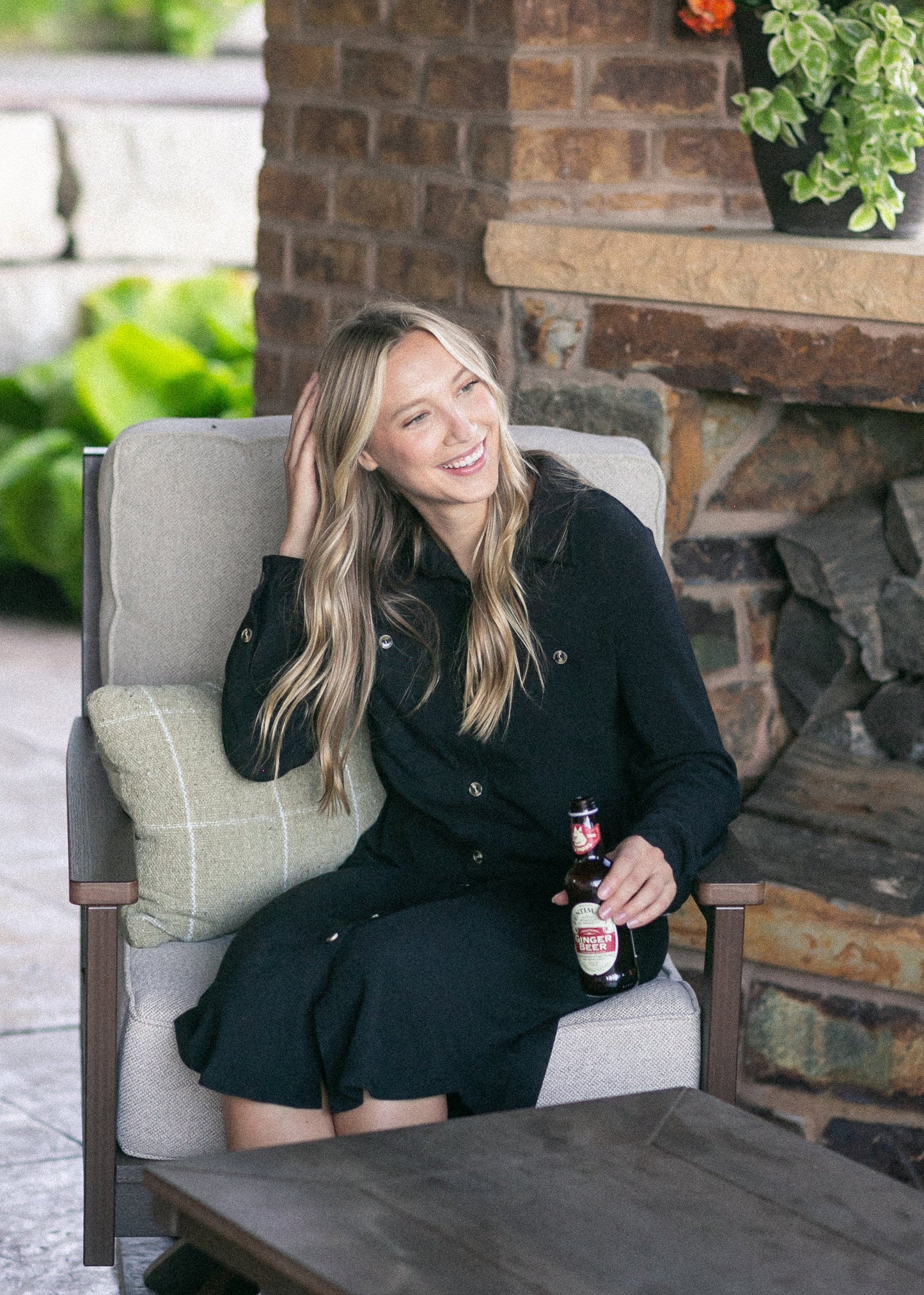 Teagan Black Ultra Soft Shirt Dress