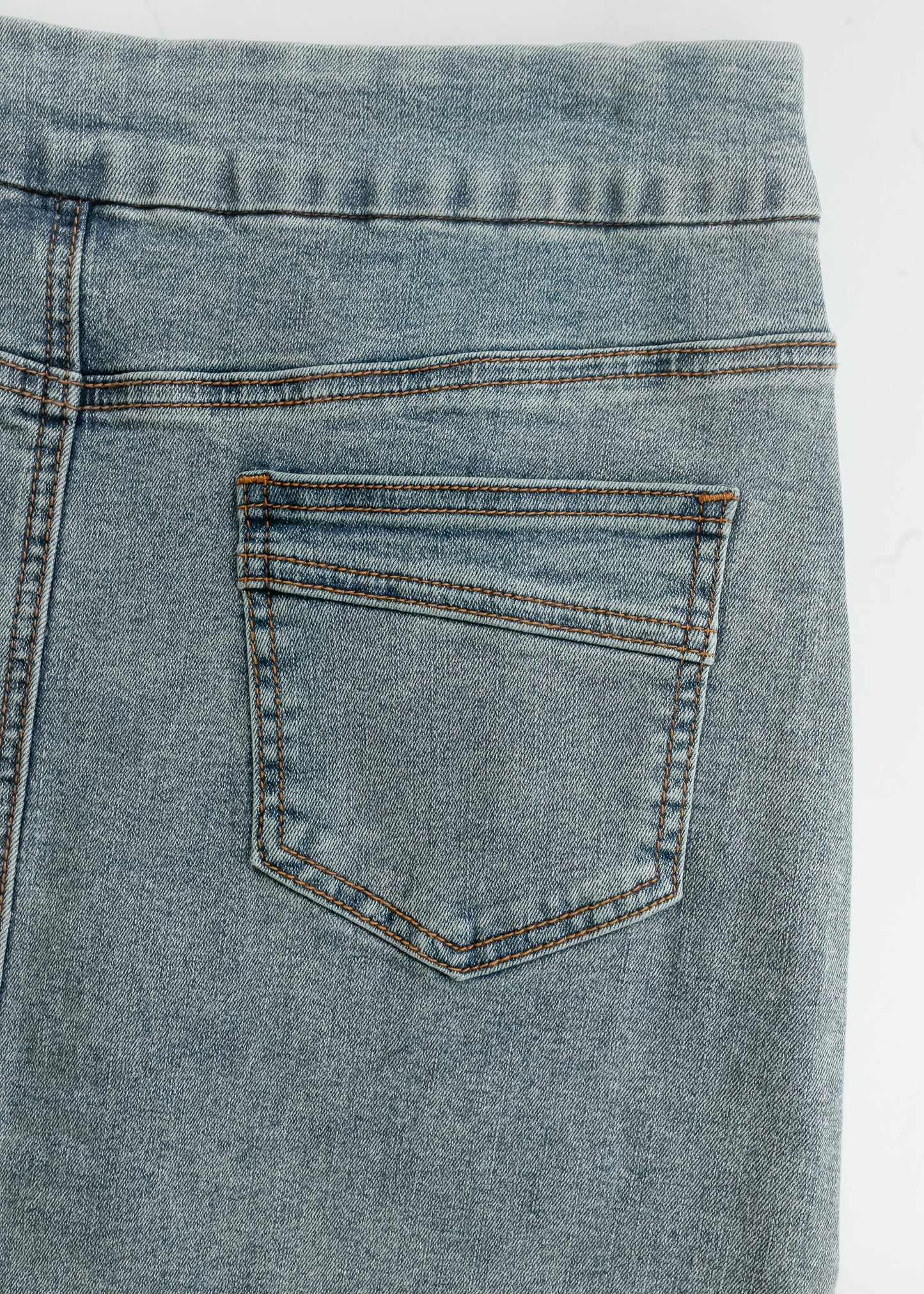 Sandra Classic Wash Midi Denim Skirt