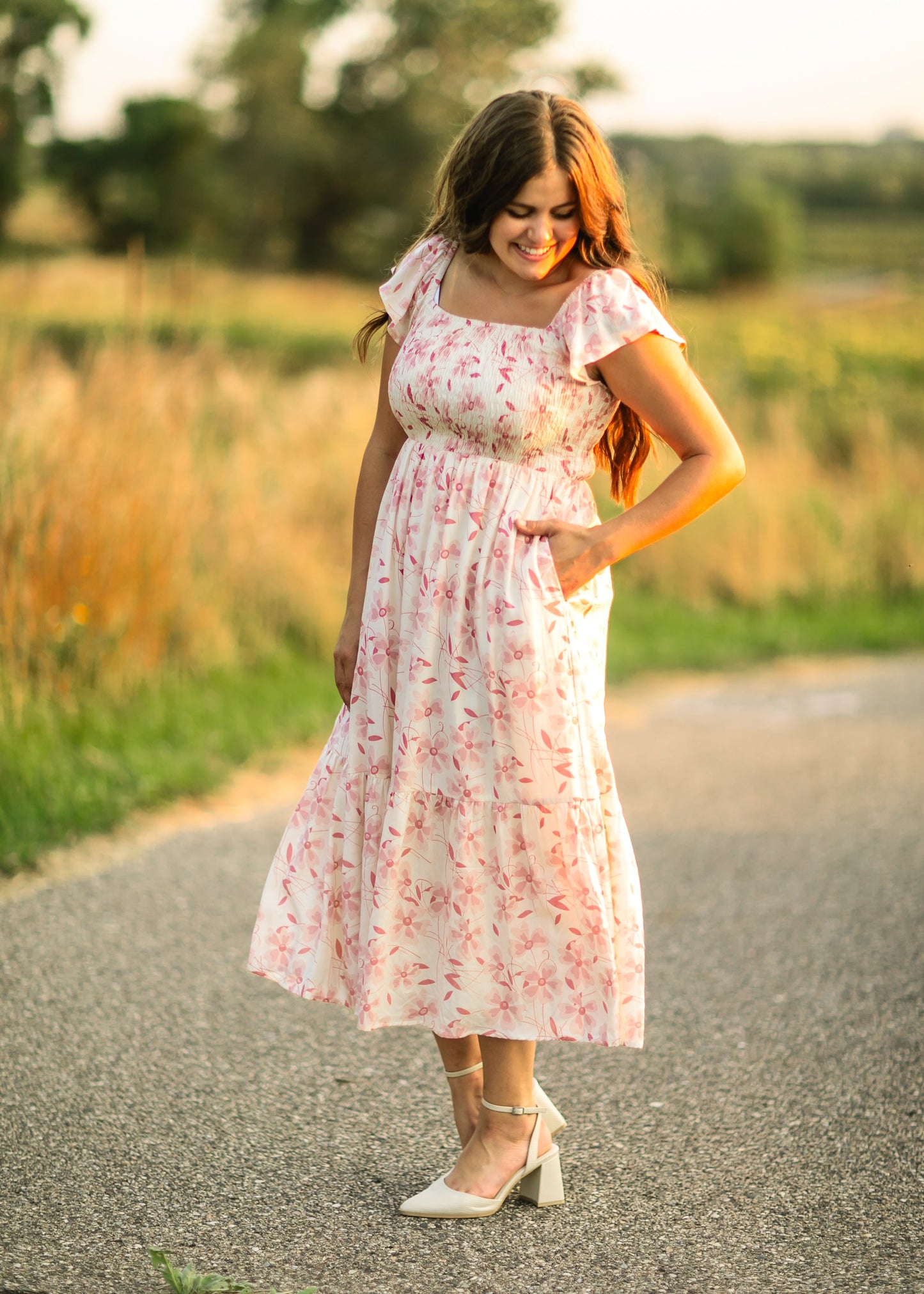 Summer Cap Sleeve Midi Dress - FINAL SALE