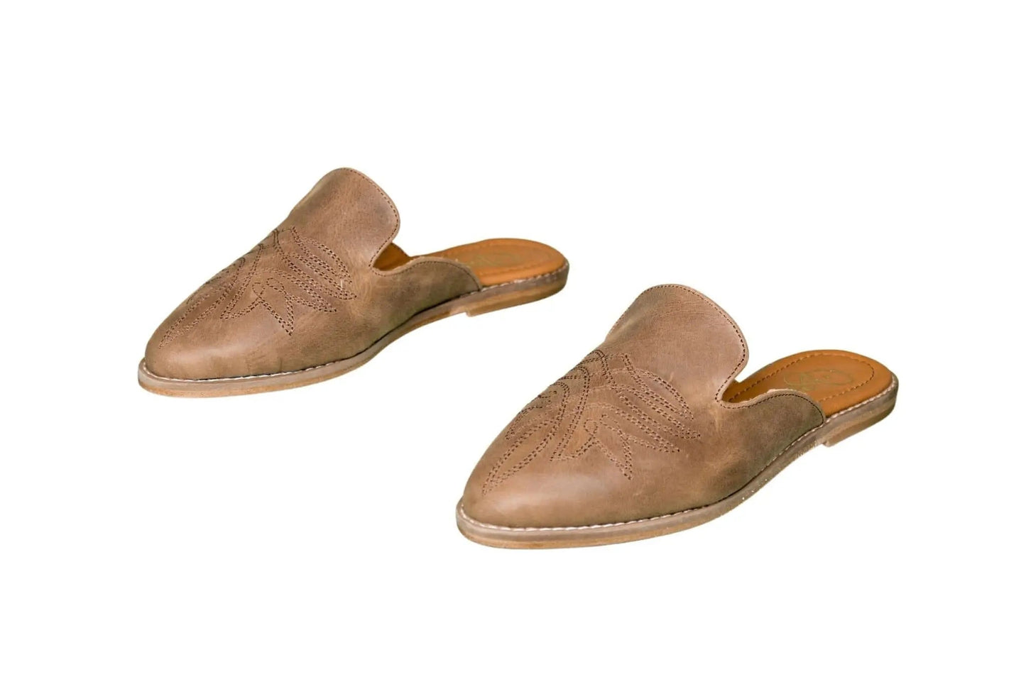 Abby Brown Cowhide Mules