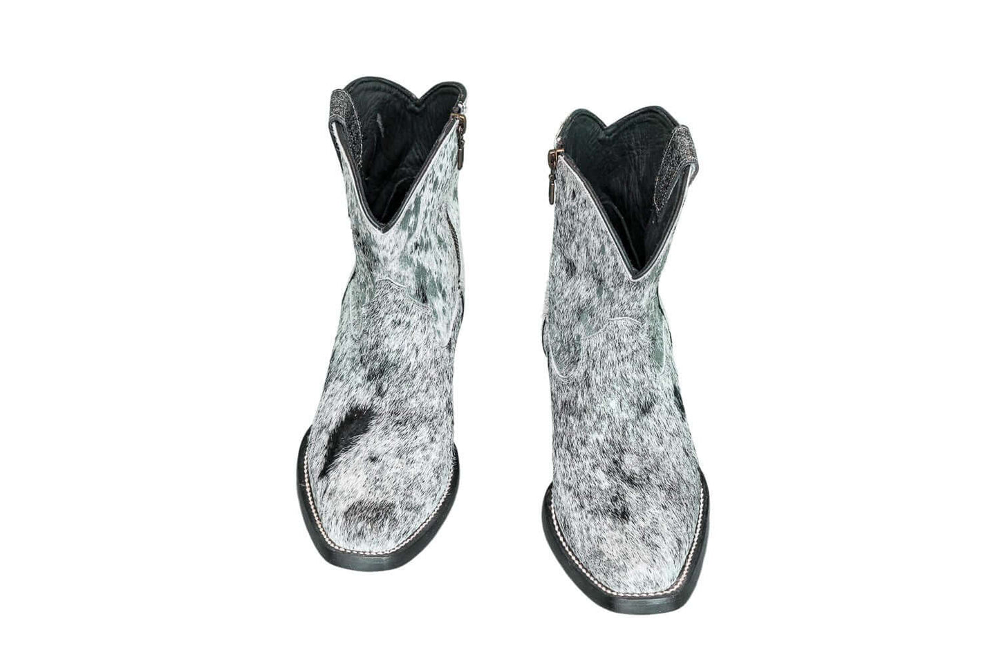 The Loretta Cowhide Boots - Turquoise Metallic Limited Edition