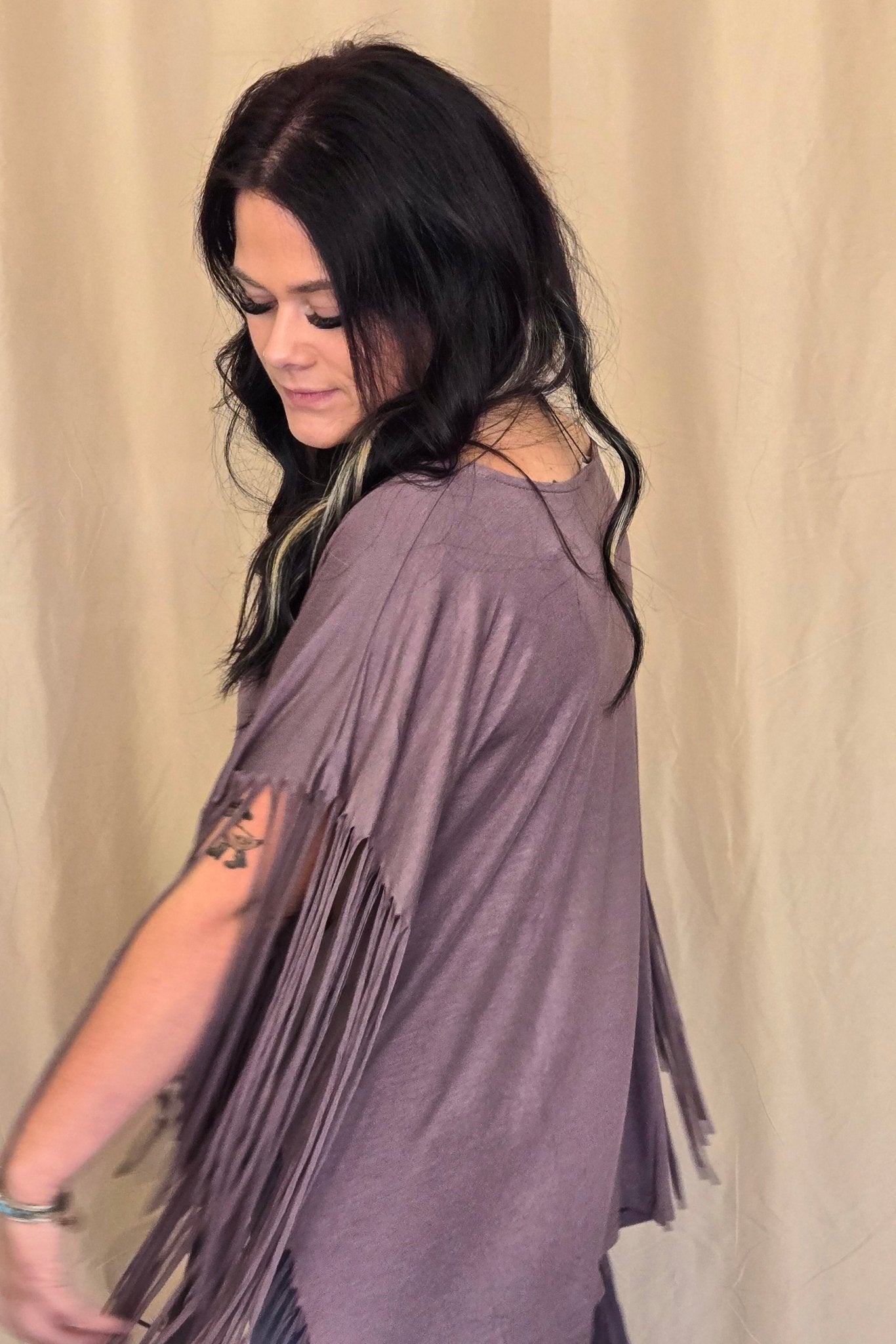 Western Showstopper Fringe Top - Mocha